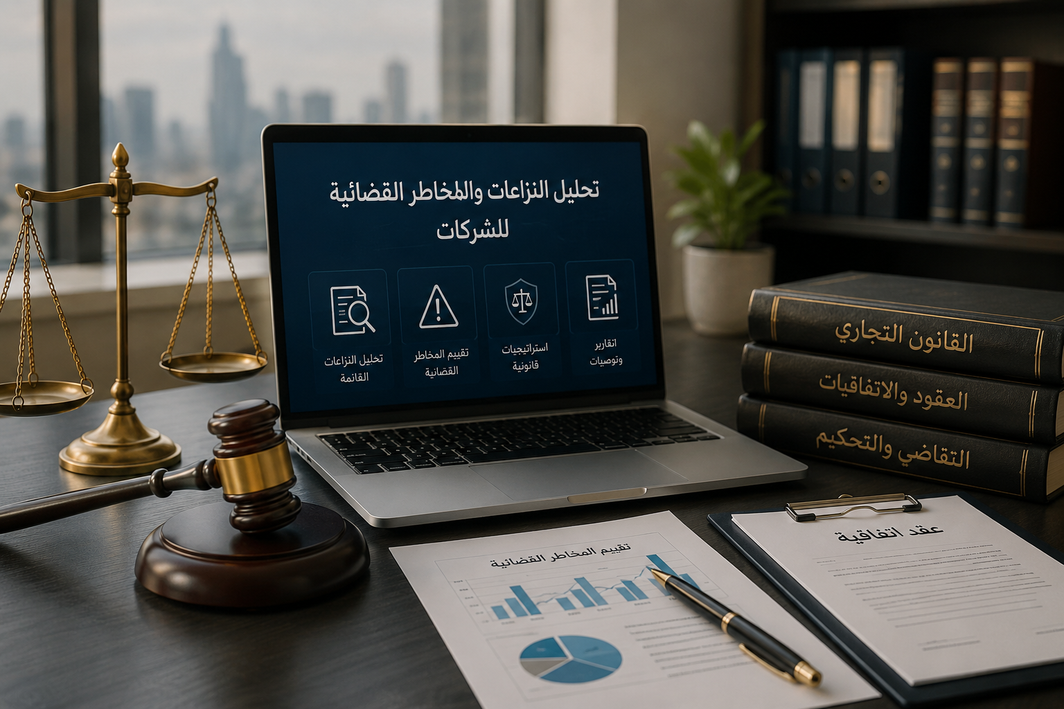 الأسئلة الشائعة حول خدمات تحليل النزاعات القائمة والمخاطر القضائية للشركات